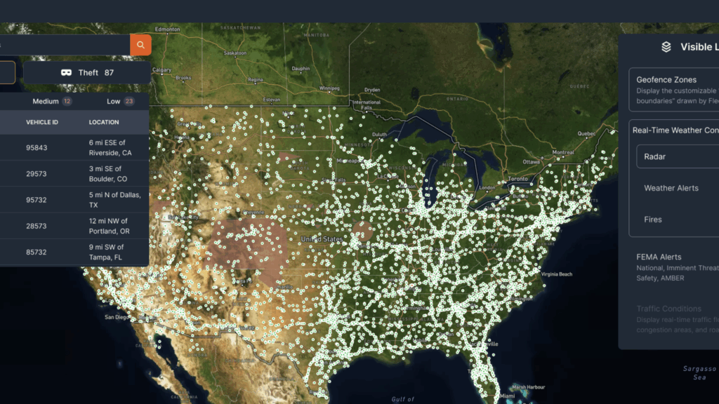 A Map in the Fleet Defender System